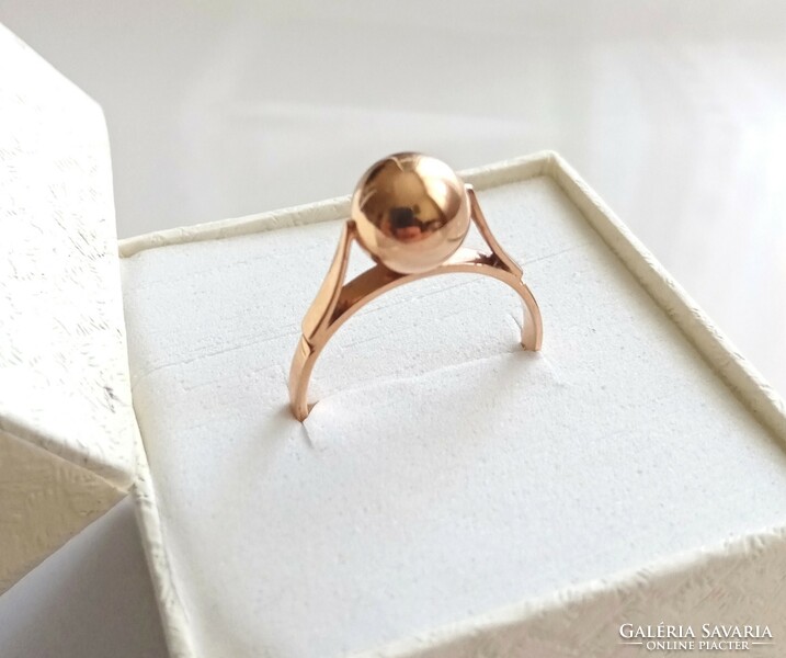 14 carat, spherical, Soviet gold ring