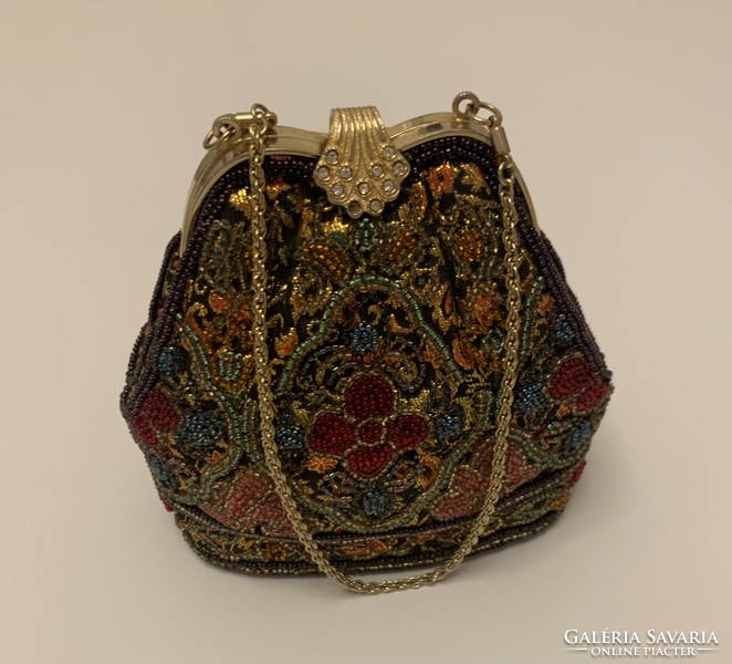 Beautiful beaded casual evening brocade clutch bag