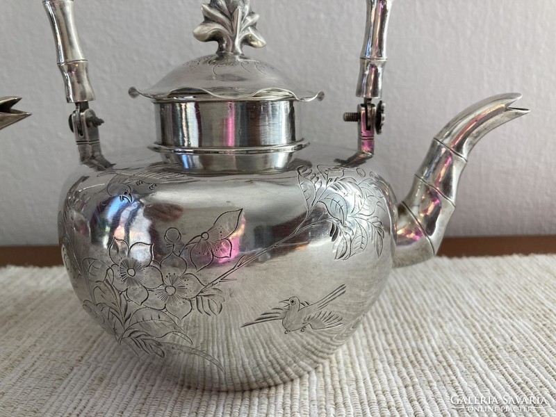 Chinese silver plated teapot