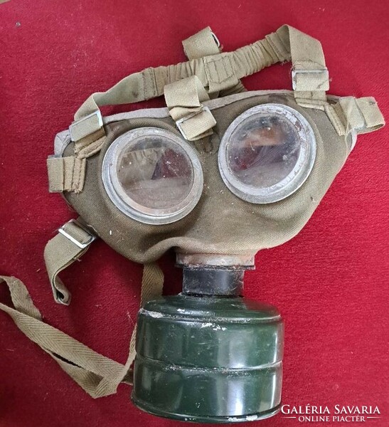 Old gas mask with filter