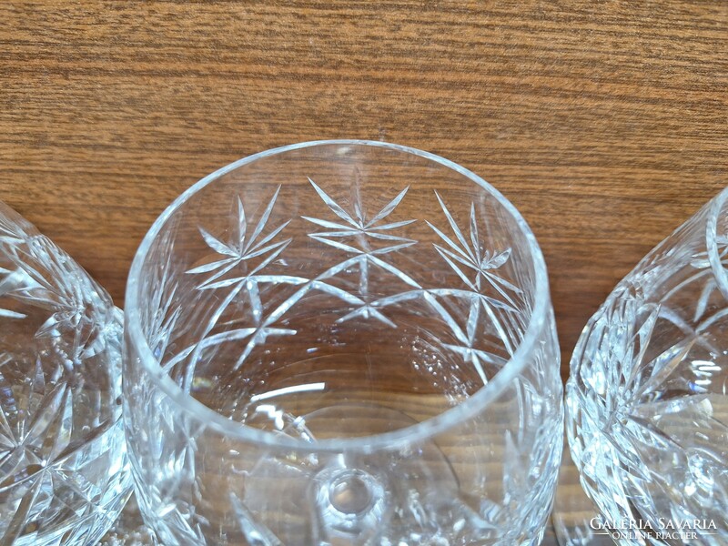 Crystal stemmed glasses. 13 cm high. HUF 6,900