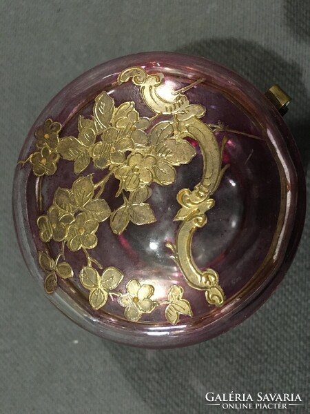 Antique pink bonbonier with gold decor!!! 7X6 cm!!!