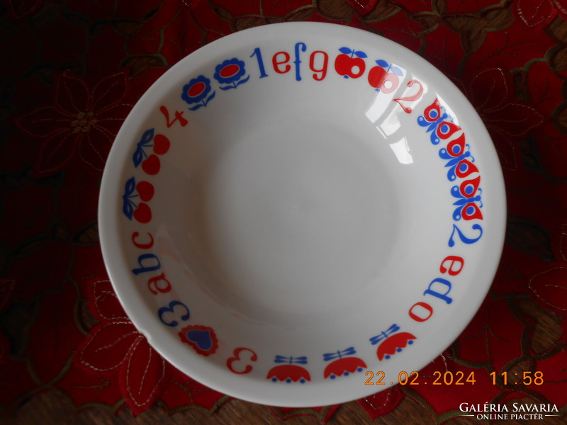 Alföldi alphabet children's deep plate