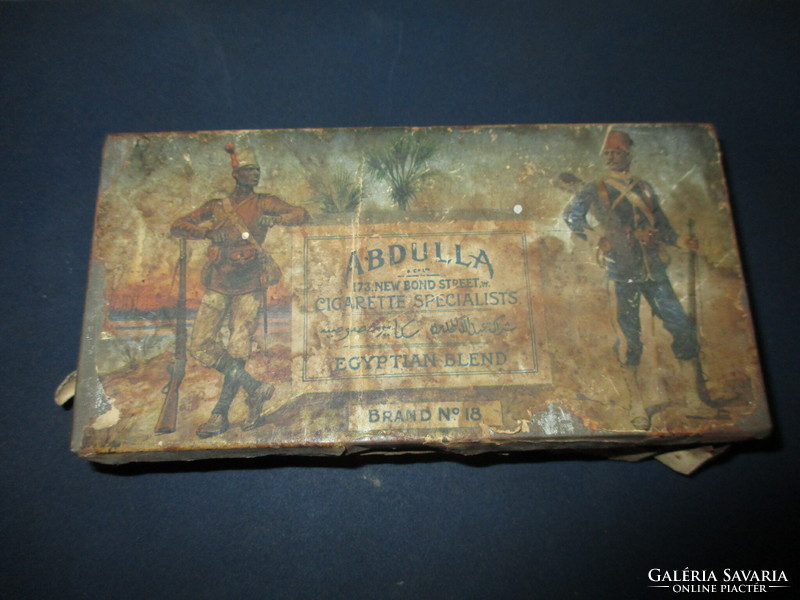 Old cigarette metal box Abdullah