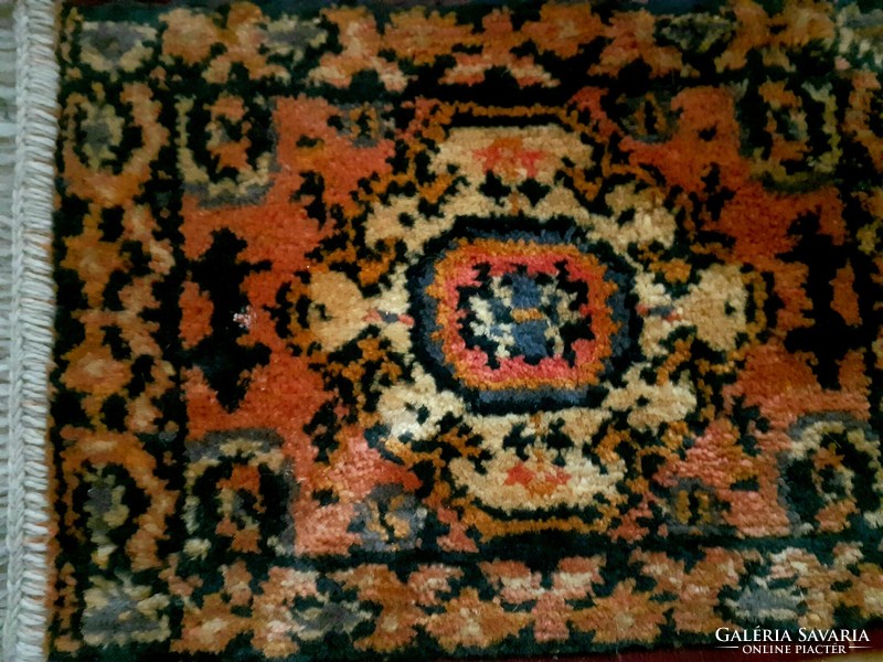 Handwoven small wool prayer rug in good condition