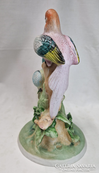Large marked apulum hand-painted ceramic bird statue in perfect condition 31cm.
