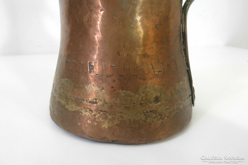 Antique 19th century Balkan water jug copper / brass 1800s