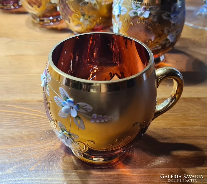 Bohemian crystal bowl set