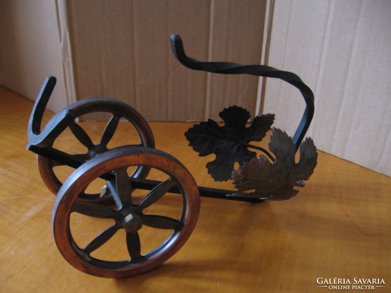 Retro table wine cart bronze iron
