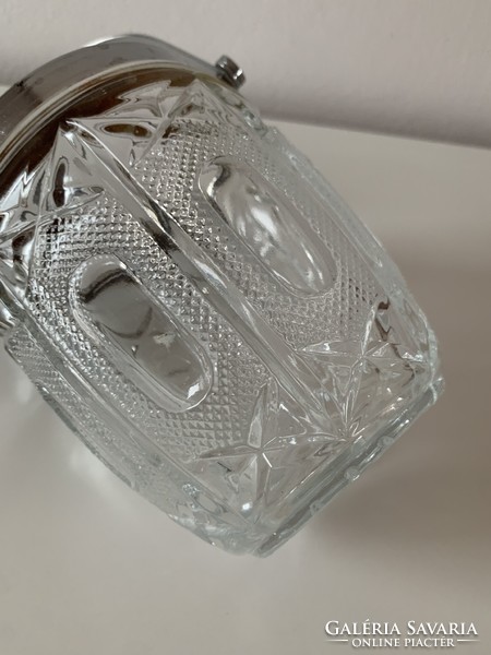 Old polished crystal thick ice bucket ice bucket height 23cm/14cm