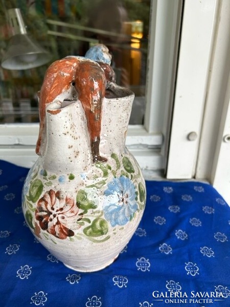 Shield-glazed wine jug, 26 cm high