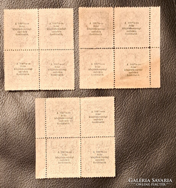1924. Jótékonyság négyes bélyeg sor (postatiszta) D/