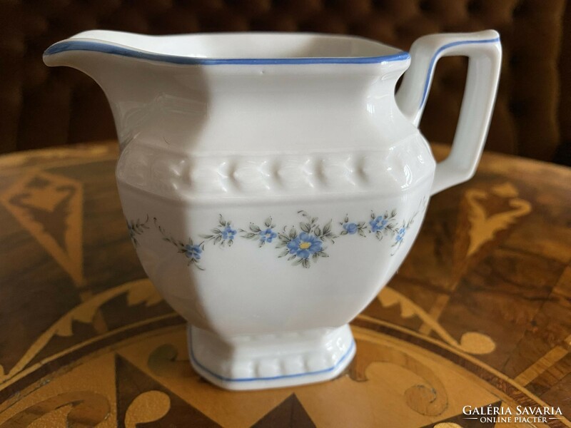 Beautiful blue floral seltmann weiden andrea, retro porcelain sugar bowl, milk pouring tray