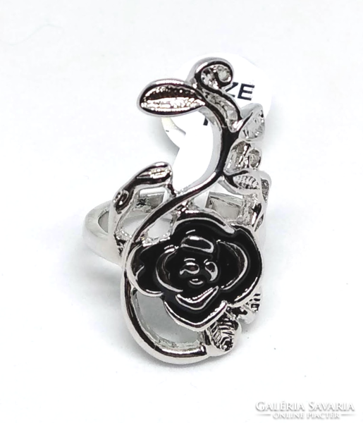 925-S fine filled silver (sf), rose-shaped ring size: usa 8, eu 57 (158)