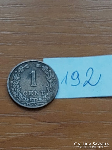 Netherlands 1 cent 1904 Queen Wilhelmina, bronze, 192.