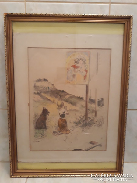 Adolphe-léon willette: (1857-1926) original rare lithograph