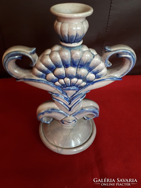Art Nouveau porcelain candle holder damaged, repaired!