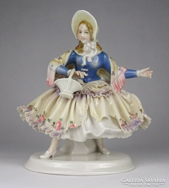 1Q489 Régi nagyméretű sérült ENS porcelán figura 19.5 cm