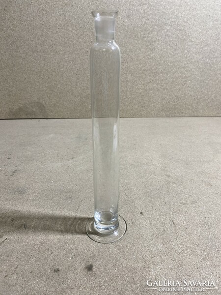 Üveg váza, 30 x 6 cm-es nagyságú, art deco. 3033