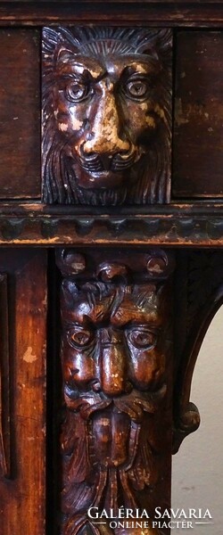 1Q562 antique richly carved shaped rhinestone decoration desk 80 x 160 cm