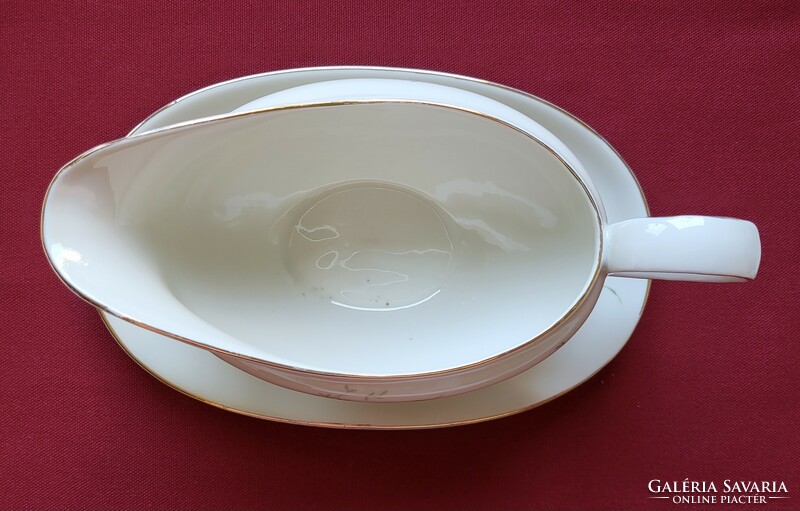 Johann seltmann vohenstrauss Bavarian German porcelain sauce and gravy bowl with pouring flower pattern