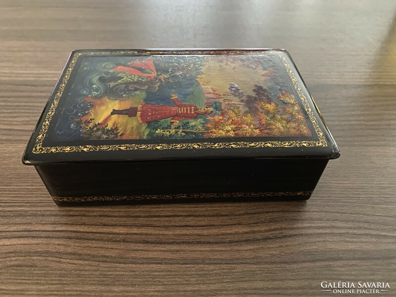 2 beautiful hand-painted Russian lacquer boxes