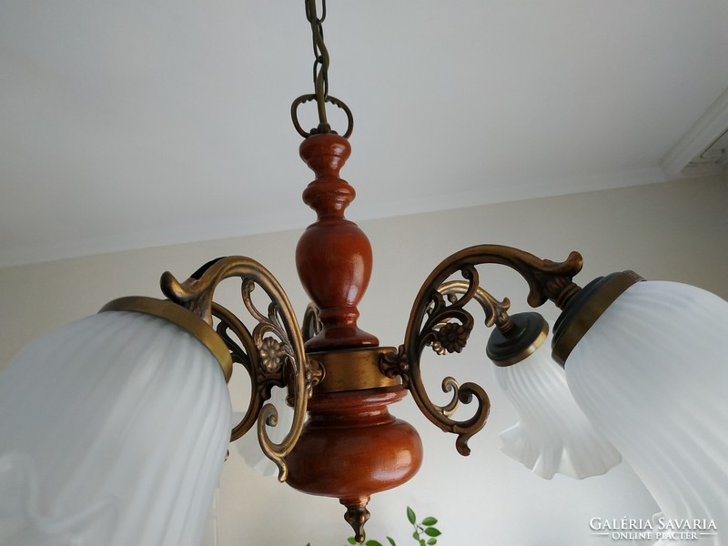 Ceiling chandelier with 5 copper arms e14 burners for sale, massive, the manufacturer is very beautiful, flawless