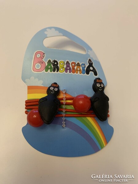 Új címkés Barbapapa retro mesefigurás hajgumi készlet 2 db-os