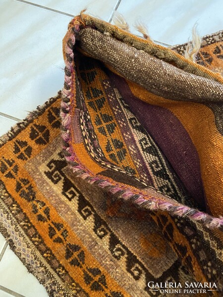 Antique hand-knotted nomadic camel bag