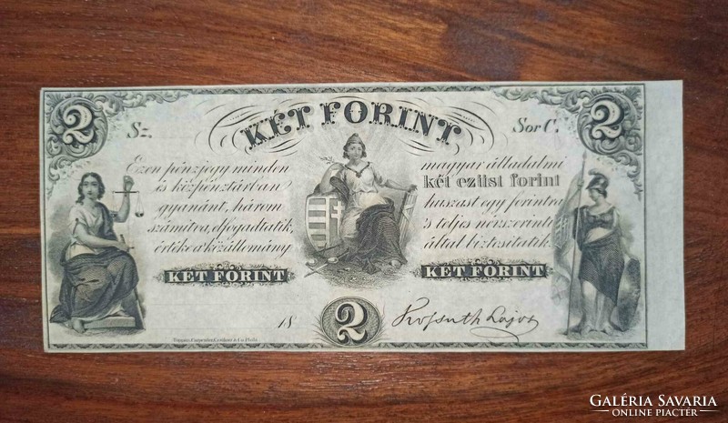 Kossuth emigrációs 2 forint 1852 "C" sorozat