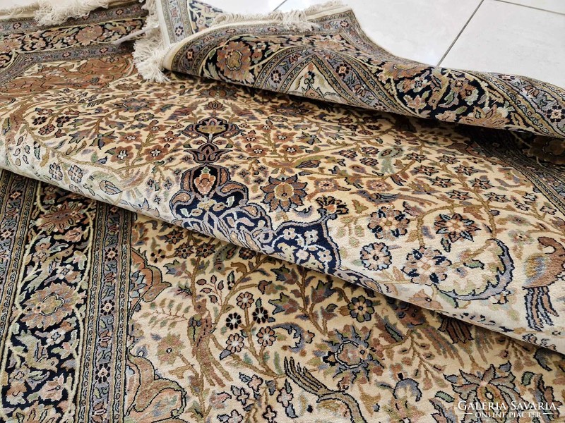 Dreamy handmade 100% caterpillar silk 125x200 Persian rug bz04