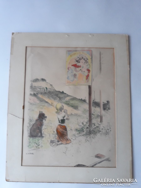 Adolphe-léon willette: (1857-1926) original rare lithograph