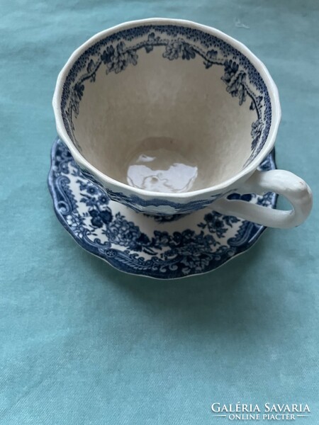 Palissy avon scenes, beautiful mature, blue pattern cup set