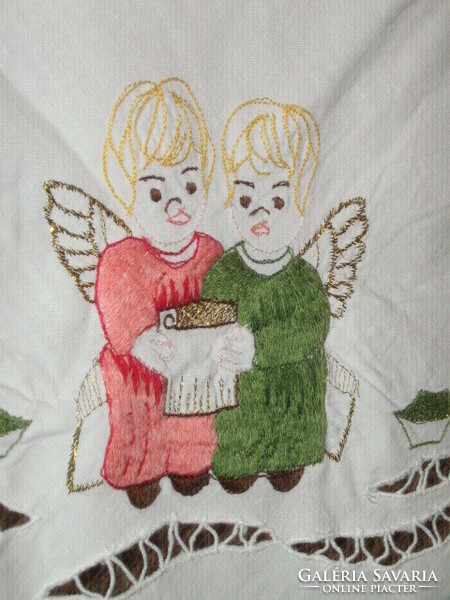 Charming Christmas angel tablecloth