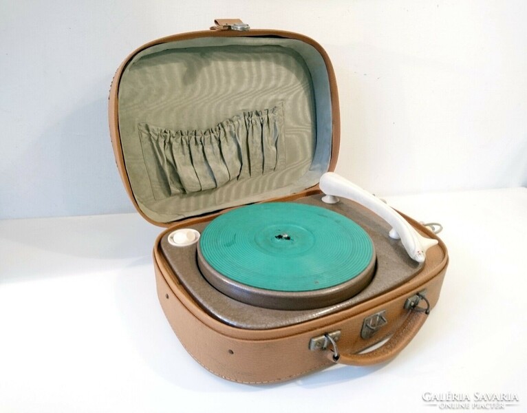 Vintage Supraphon hordozható lemezjátszó 1960-as évek Csehszlovákia