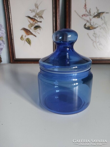 French glass container, closes very well, 15 cm high, 11 cm diameter