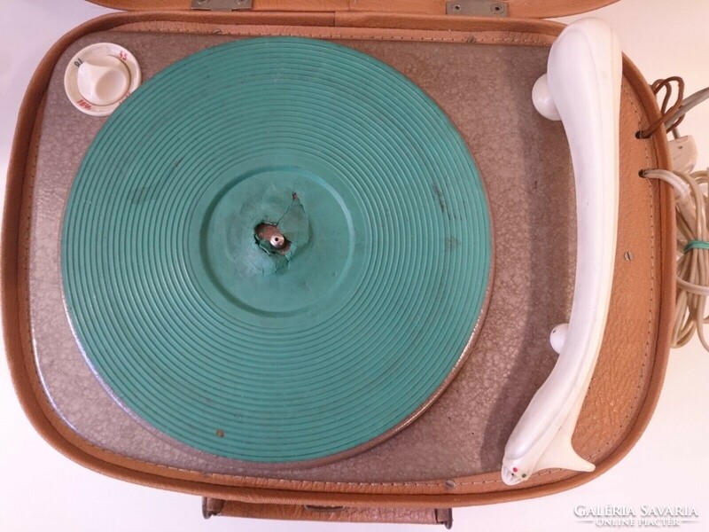 Vintage supraphon portable record player 1960s Czechoslovakia