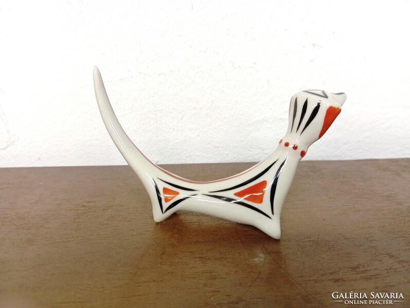 Retro Hungarian stoneware porcelain. Dachshund