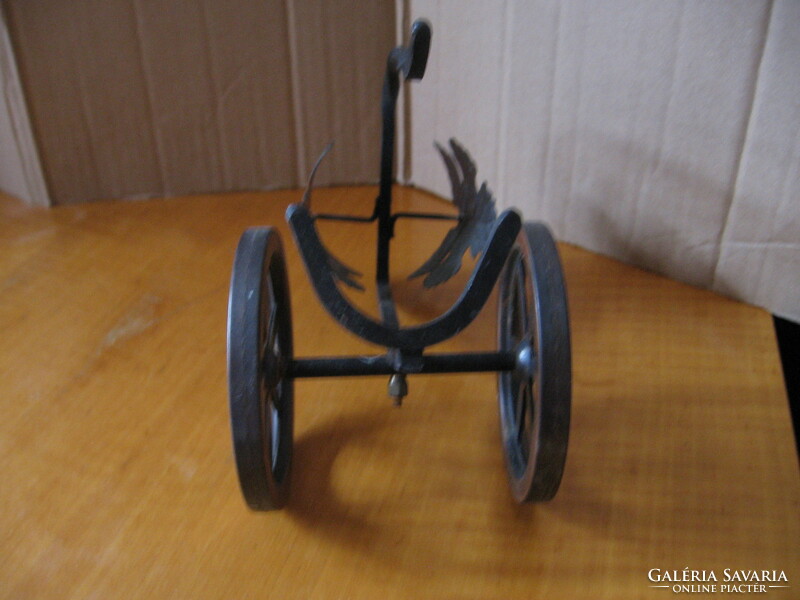 Retro table wine cart bronze iron