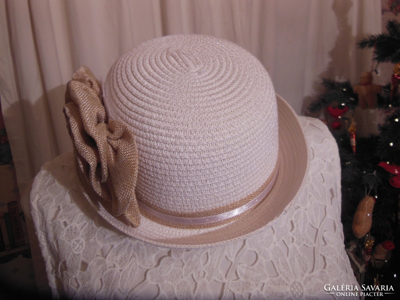 Hat - new - 26 x 10 cm - 56 - cotton rose