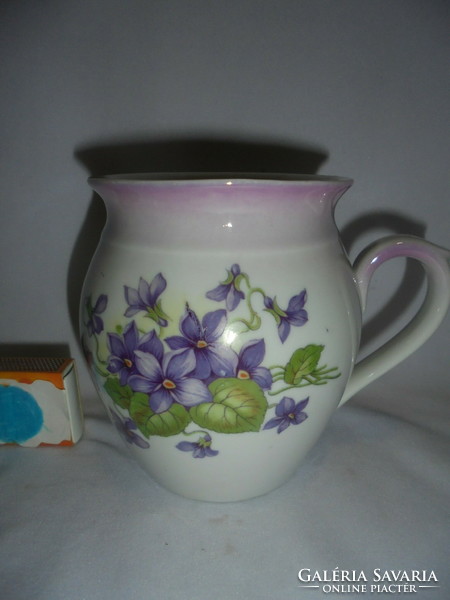 Old violet Zsolnay bell jar, mug