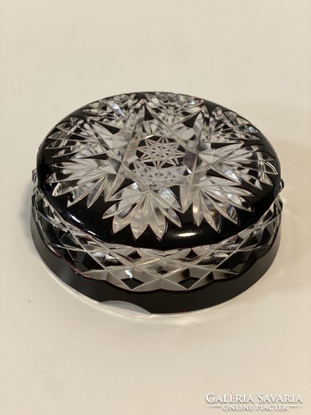 Beautiful crystal ashtray ashtray new 11 cm