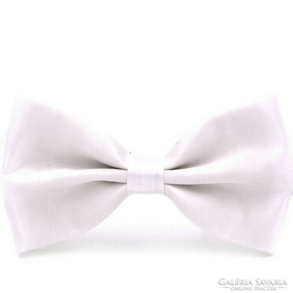 Wedding nyk15 - white satin bow tie 50x100mm