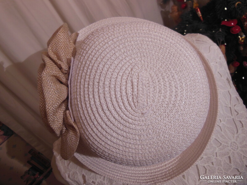 Hat - new - 26 x 10 cm - 56 - cotton rose