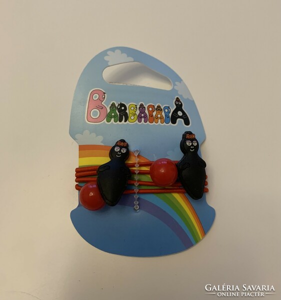 Új címkés Barbapapa retro mesefigurás hajgumi készlet 2 db-os