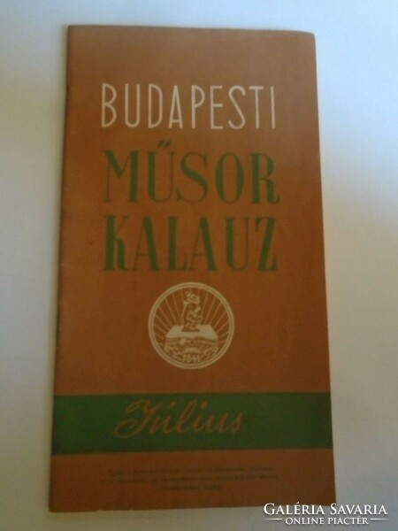 Za488.14 - Budapest - Budapest program guide July 1957
