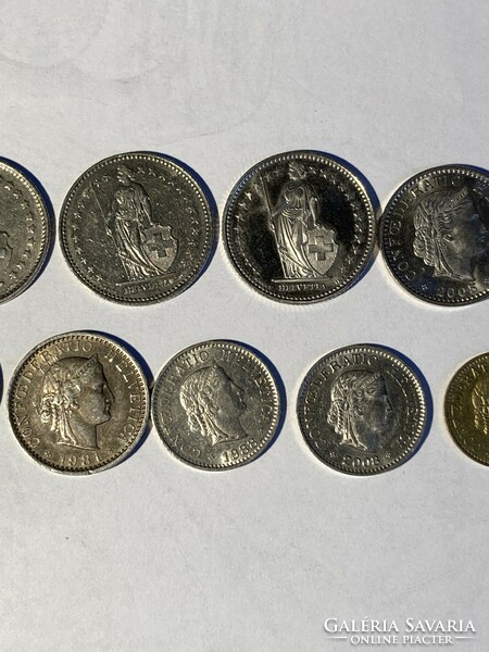 Swiss franc lot 11 pcs