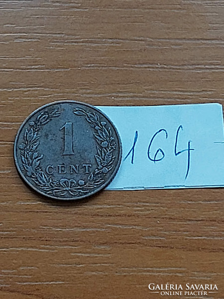 Netherlands 1 cent 1902 Queen Wilhelmina, bronze, 164.