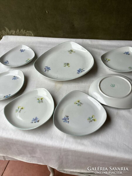 Old Hólloháza porcelain cake set.