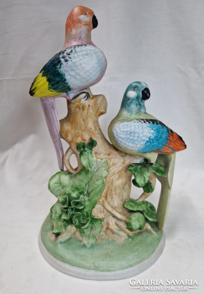 Large marked apulum hand-painted ceramic bird statue in perfect condition 31cm.
